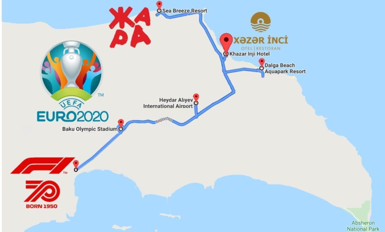 Khazar Inji Hotel Buzovna Bagian luar foto